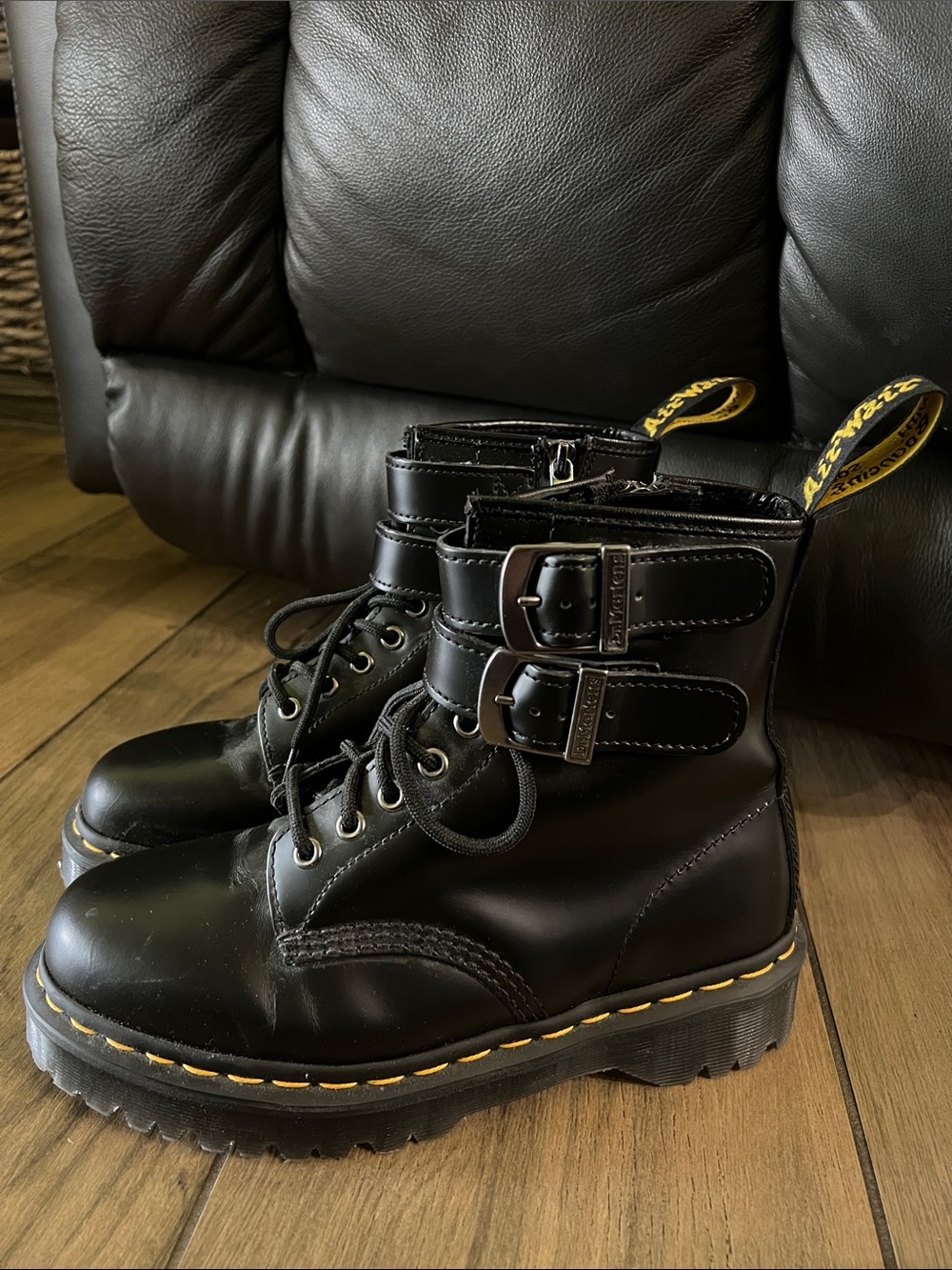 Dr Martens 1460 Smooth Leather Buckle Boots